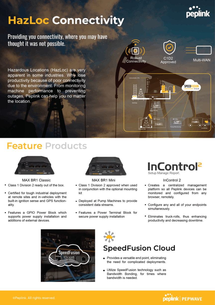 Peplink HazLoc Datasheet